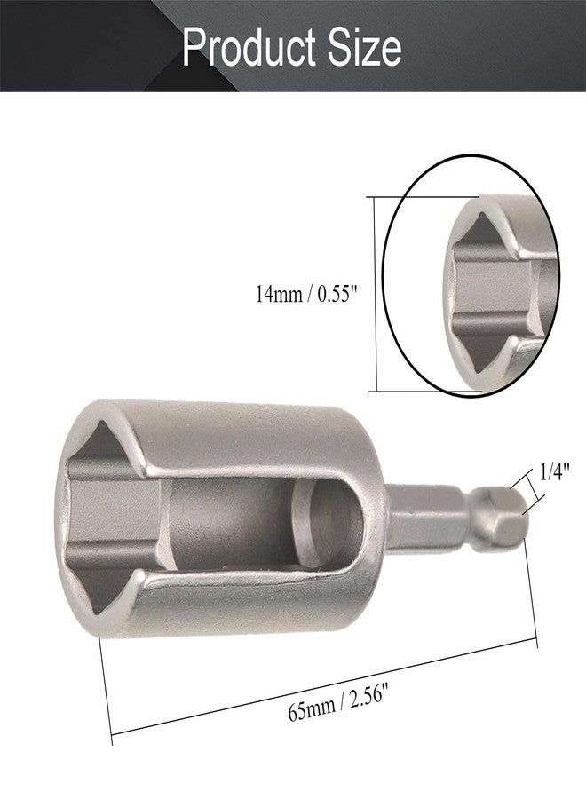 اتول مارت مفك صواميل يو تول مارت ١٤ مم، رأس مثقاب سداسي سريع التغيير ١/٤ بوصة، مفتاح ربط مقبس، طول ٦٥ مم - Image 2