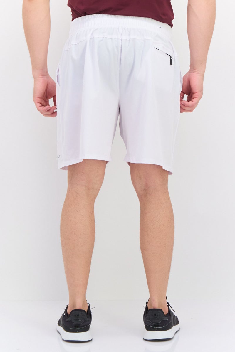 BOLA Best Of Luck Always Men Sportswear Fit 7,5 Inseam Training Shorts, White  - Image 3