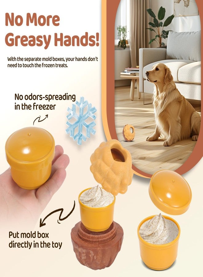 fyfracing Dog Treat Dispensing Enrichment Toys for Aggressive Chewers to Keep Them Busy，Interactive Indestructible Frozen Treat Molds Toy for Small Large Pet Dogs (Treat Toy and Teeth Cleaning Ball) - Image 3
