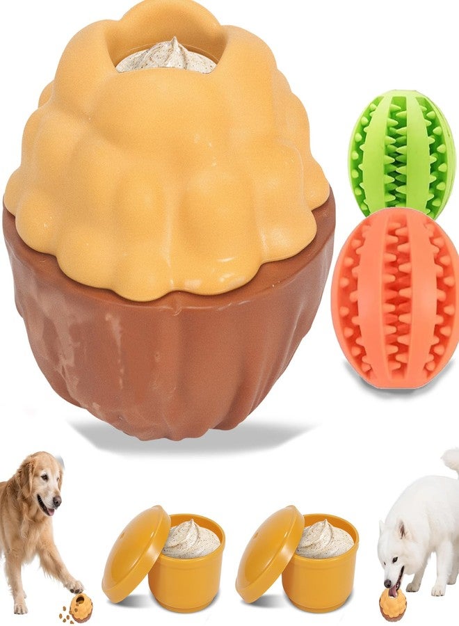 fyfracing Dog Treat Dispensing Enrichment Toys for Aggressive Chewers to Keep Them Busy，Interactive Indestructible Frozen Treat Molds Toy for Small Large Pet Dogs (Treat Toy and Teeth Cleaning Ball) - Image 1