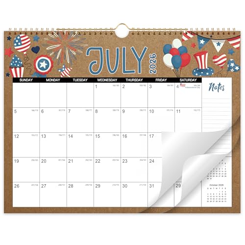 Lortarl 2026-2027 Wall Calendar - JUL. 2026 - DEC. 2027, 18 Months Wall Calendar, Calendar 2026-2027 Wall with 12 Festival and Julian Dates, Cute & Funny, 14.5" x 11.5" - Image 1