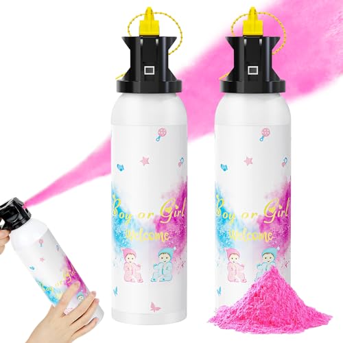 SRG Gender Reveal Fire Extinguisher Color Blaster | 2 Packs Baby Girl Pink Gender Reveal Extinguisher Smoke | Powder for Gender Reveal Decorations & Ideas（Pink） - Image 1