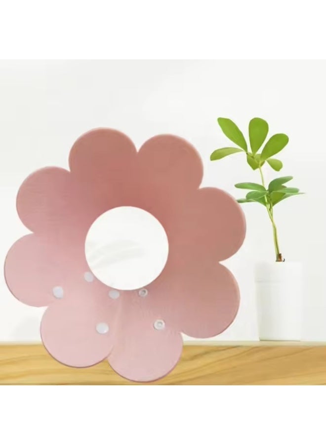 طوق إليزابيث للتعافي للقطط والكلاب، مخروط زهرة ناعم قابل للتعديل لحماية الجروح، طوق خفيف الوزن للحيوانات الأليفة مزود بتصميم زر ضغط - Image 2