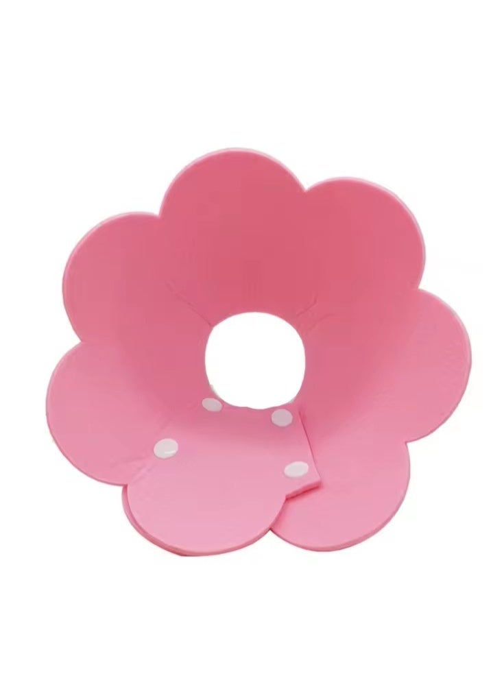 طوق إليزابيث للتعافي للقطط والكلاب، مخروط زهرة ناعم قابل للتعديل لحماية الجروح، طوق خفيف الوزن للحيوانات الأليفة مزود بتصميم زر ضغط - Image 4