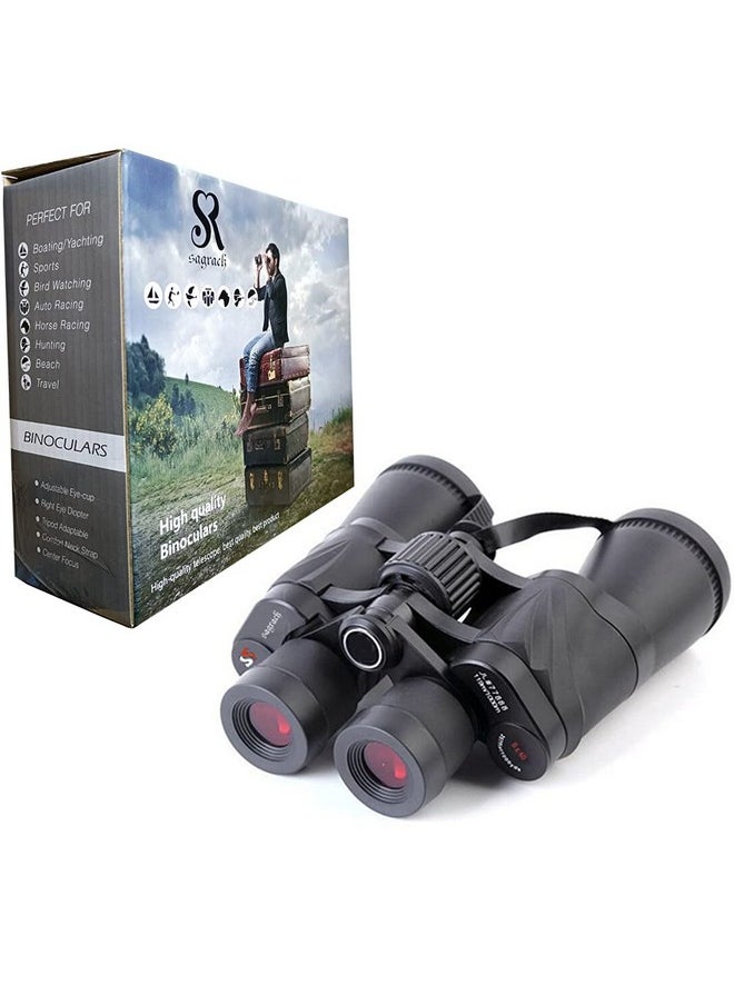 sagrach - Sagrach Binoculars for Outdoors | Water Resistant Durbin for Camping Sports Events Bird Watching | 8 x 40 Zoom Telescope With Carrying Bag and Neck Strap | Long Range -1000m and Adjustable Lens (Black) - Image 1