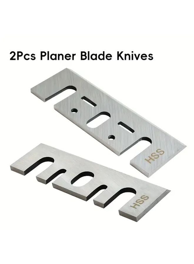 2pcs TY02A HSS Planer Blades Heavy Duty Woodworking For Makita Hitachi Universal - Image 2