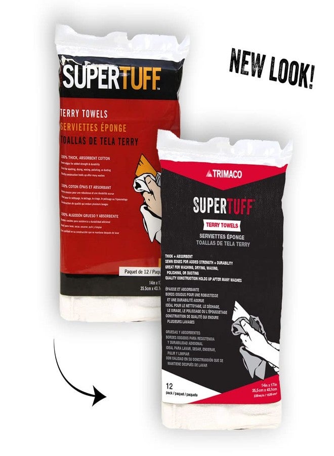 Trimaco SuperTuff Bag White Terry Towels, 14-inch x 17-inch, 12 count - Image 4