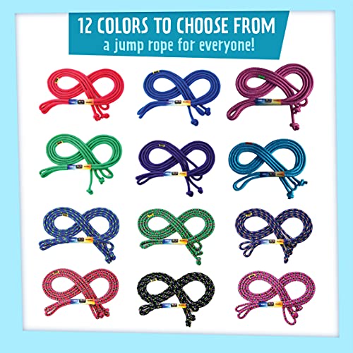 Just Jump It 16' Foot Single Jump Rope - Active Outdoor Youth Fitness - Double Dutch Length - Raspberry Confetti - Image 5