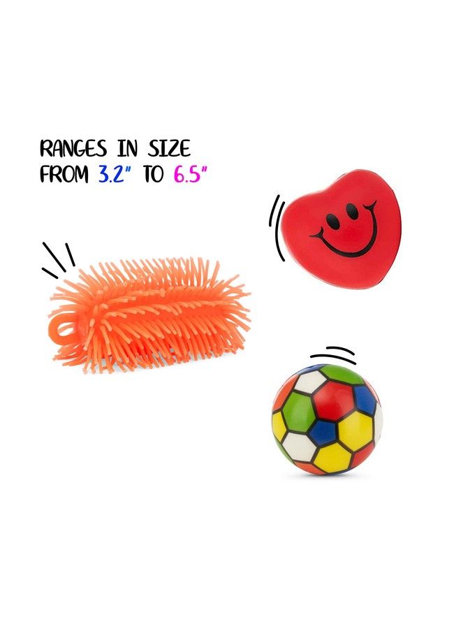 Neliblu Stress Balls Puffer Stress Relief Toys Value Assortment Bulk 1 Dozen Stress Relax Toy Balls Squeeze Ball Puffer Ball Assortment Most Popular Selection Of Hand Exercise Balls & Therapy Balls - Image 4
