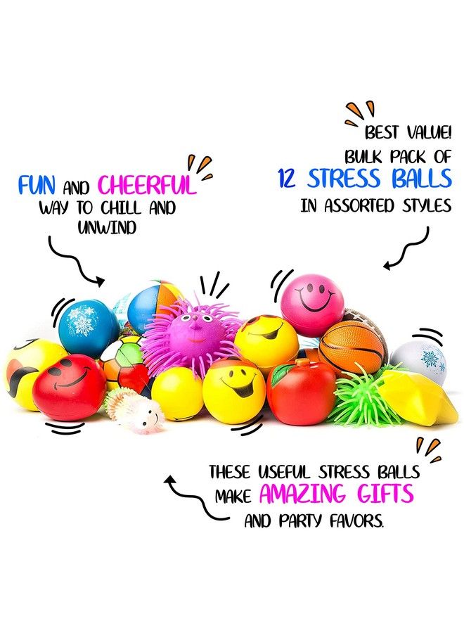 Neliblu Stress Balls Puffer Stress Relief Toys Value Assortment Bulk 1 Dozen Stress Relax Toy Balls Squeeze Ball Puffer Ball Assortment Most Popular Selection Of Hand Exercise Balls & Therapy Balls - Image 3