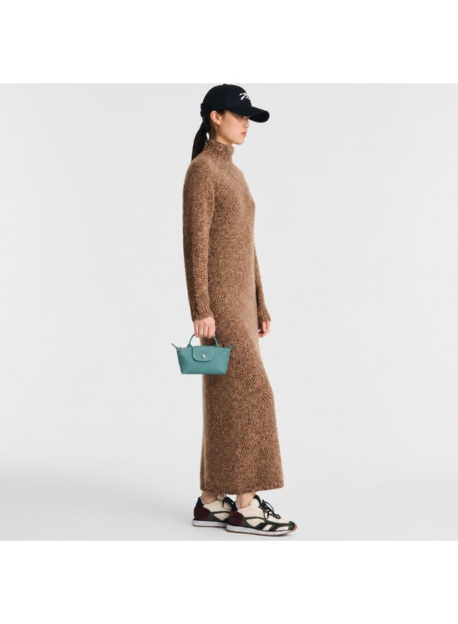 Longchamp Eco Tone Light Green Mini Shoulder Bag, Water-Resistant Nylon with Leather Accents - Image 2