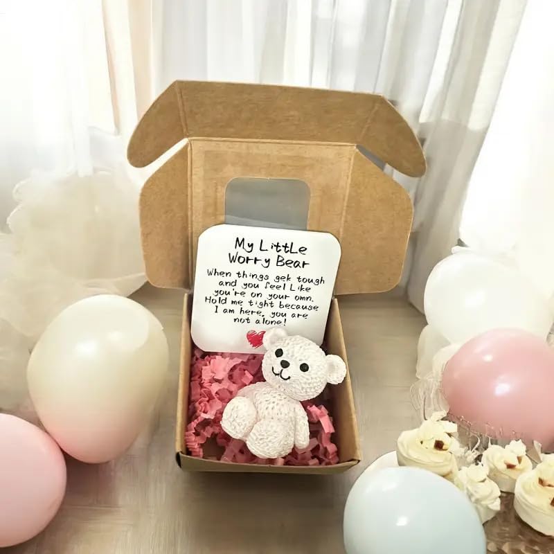Pocket Bear Hug, Little Plush Gift Token, Handmade Keepsake Animal, 2.17x2.17x0.98 Inches Uplifting Care Charm for Men, Women, Friends, Lovers, Adults, Kids, and Good Luck Encouragement Use - Image 3