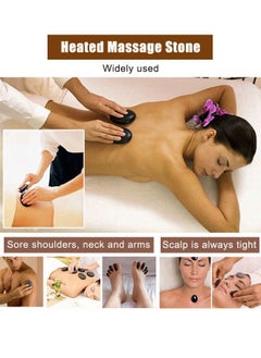 Super ZYouth 16-Piece Heated Massage Stones Set Natural Basalt Stone with Heating Box for Professional or Home Spa Suitable for Relaxing Pain Relief  - Image 2