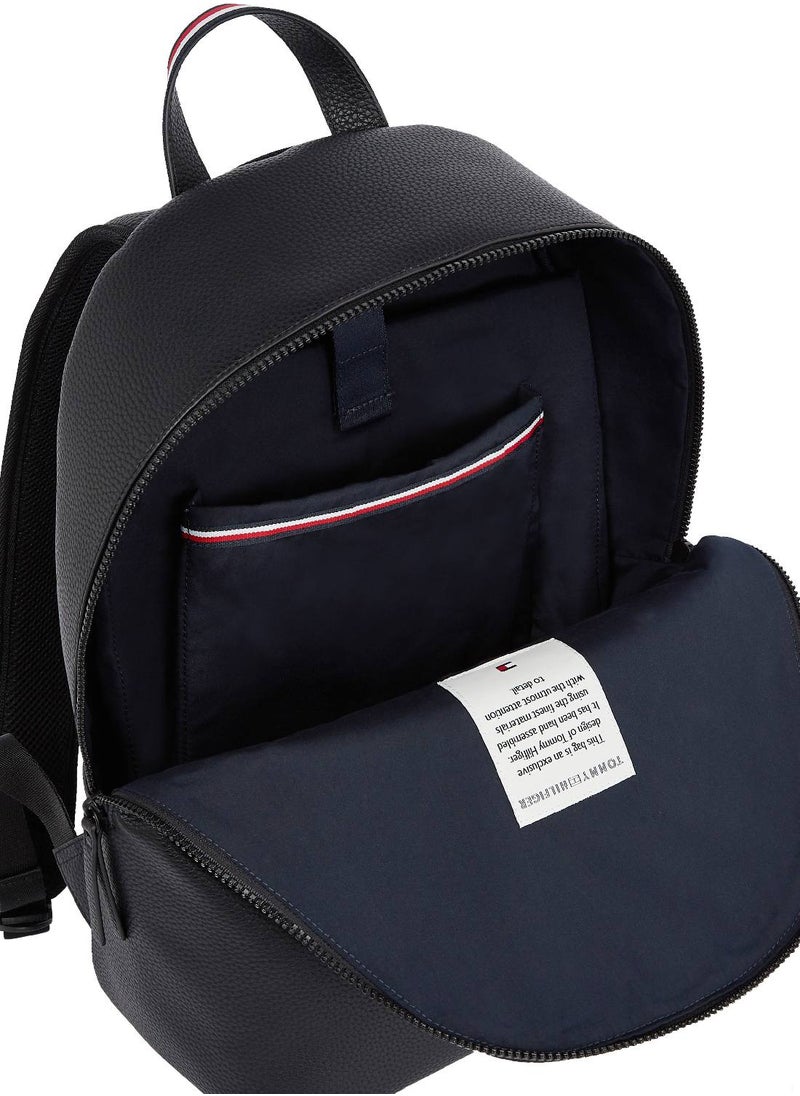 TOMMY HILFIGER - Men's Essential Backpack - Faux Leather, Black - Image 1