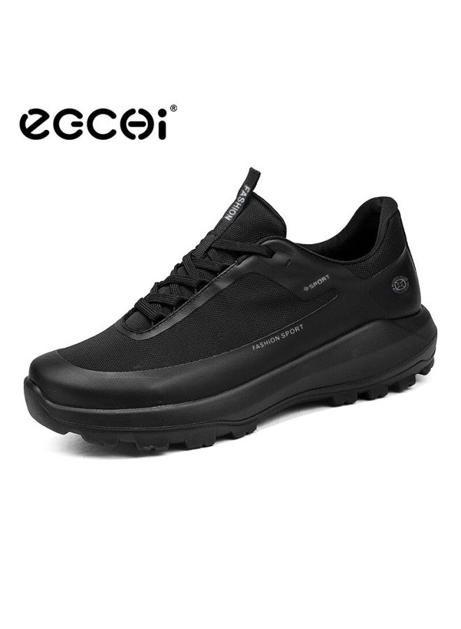 Egchi Men's Shoes, Men's Sneakers, Summer Outdoor Mesh Breathable Walking Shoes, Casual Shoes For Men, X25301, Black, Size 42 - Image 2