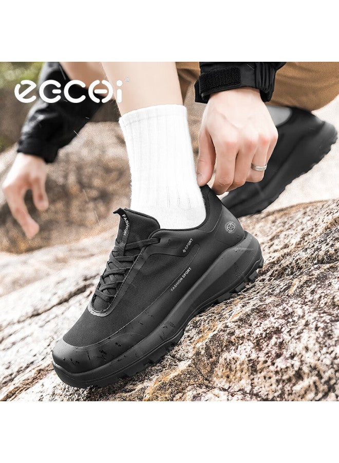 Egchi Men's Shoes, Men's Sneakers, Summer Outdoor Mesh Breathable Walking Shoes, Casual Shoes For Men, X25301, Black, Size 42 - Image 4