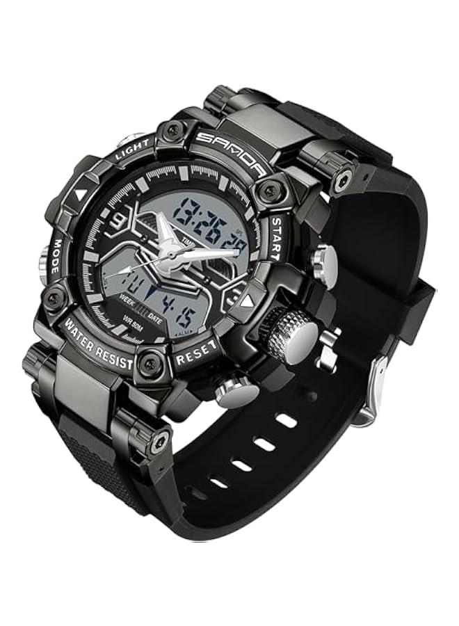 Cool Designer Mens Watches Blue Large Face Mascul Relojes para Hombres Unique Electronics Sports Military Bolder Running Heavy Duty Watch - Image 1