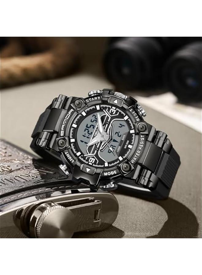 Cool Designer Mens Watches Blue Large Face Mascul Relojes para Hombres Unique Electronics Sports Military Bolder Running Heavy Duty Watch - Image 2