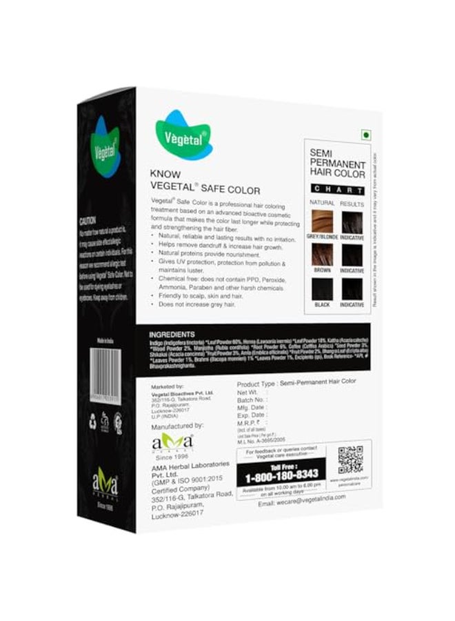 Vegetal Safe Hair Color Black 50gm Certified Organic Chemical and Allergy Free Bio Natural Hair Dye with No Ammonia Formula for Men and Women - Image 4
