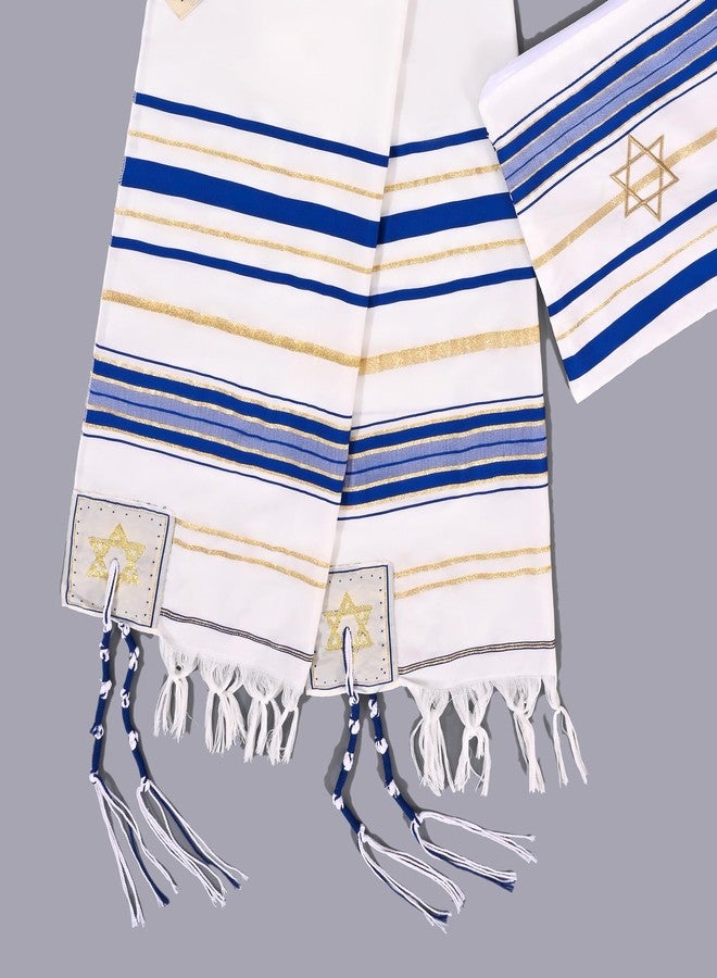 Rooherd Jeans Tzitzits Tassels Prayer Shawl Jewish Traditional Tzitzits Set for Pants/Accessories Blue and White Home Decor Tassels with Hanging Hooks for Hebrew Men or Women (4, Blue) - Image 4