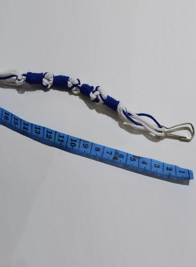 Rooherd Jeans Tzitzits Tassels Prayer Shawl Jewish Traditional Tzitzits Set for Pants/Accessories Blue and White Home Decor Tassels with Hanging Hooks for Hebrew Men or Women (4, Blue) - Image 2