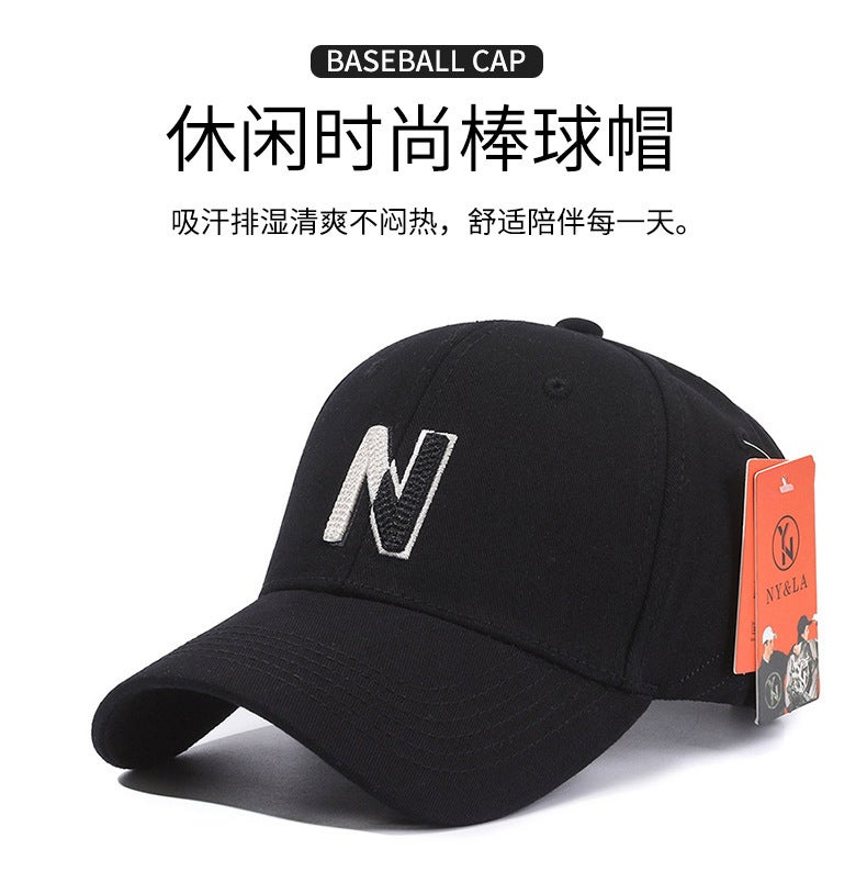 Letter Cap Unisex Sports Sun Protection Couple Baseball Hat Cotton - Image 2