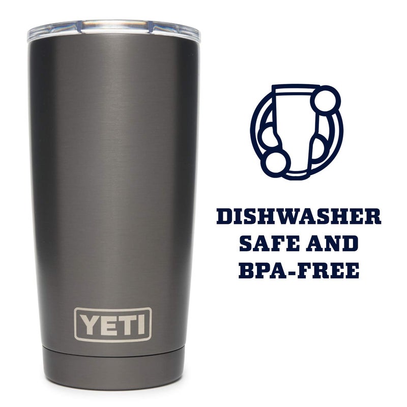 YETI كوب ييتي رامبلر 20 أونصة بلون متقاعد، فولاذ مقاوم للصدأ، معزول بالفراغ بغطاء مغناطيسي، رمادي - Image 4