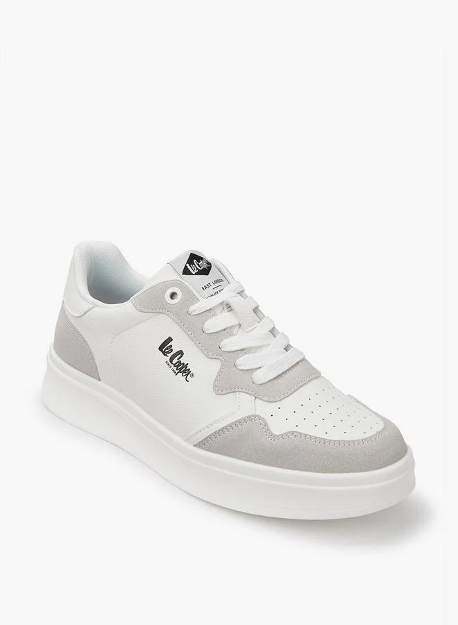 Lee Cooper WHITE Men's Perforated Lace-Up Sneakers for Men | Best Price UAE