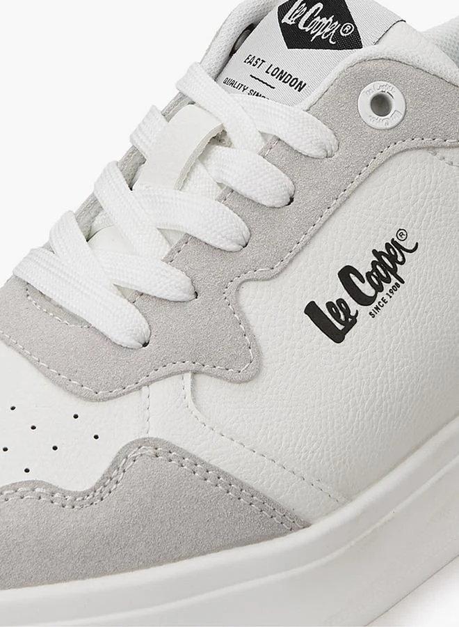 Lee Cooper WHITE Men's Perforated Lace-Up Sneakers for Men | Best Price UAE