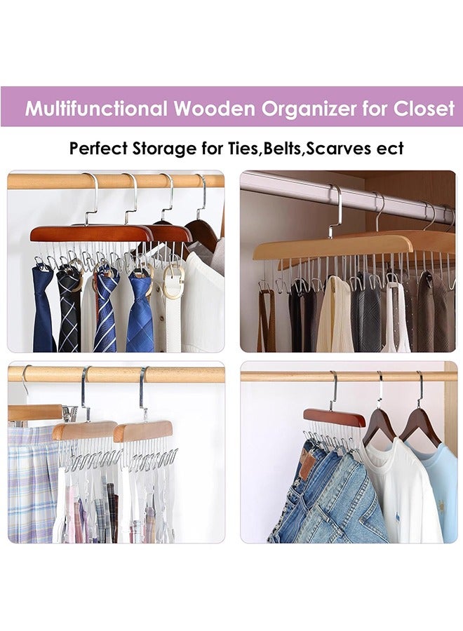 Hangers Multipurpose, Tie Belt Hanger with Hooks, Tie Organizer Rack, Scarf Racks Holder Hook Hanger for Closet Organizer Storage Hangers  - Image 5