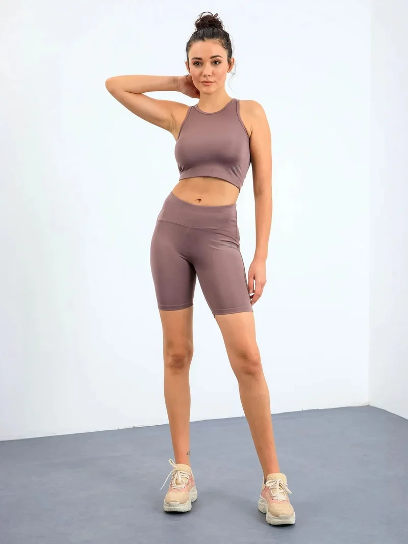 تومي لايف TOMMY Sleeveless Slim-fit Active Set With Cycling Shorts