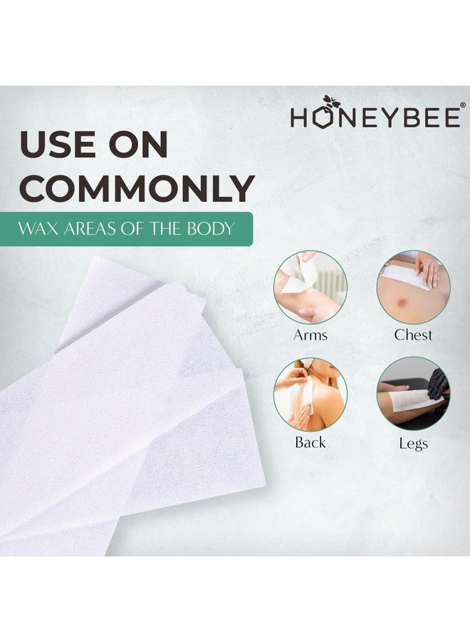 HoneyBee Women's Non-Woven Unisex Plain Waxing Strips Hair Removal for Wax of Legs, Arms, Underarms, Full Body | For All Skin Types | Hair-Free Smooth Skin, Gentle Hair Removal - Pack of 100 - Image 4