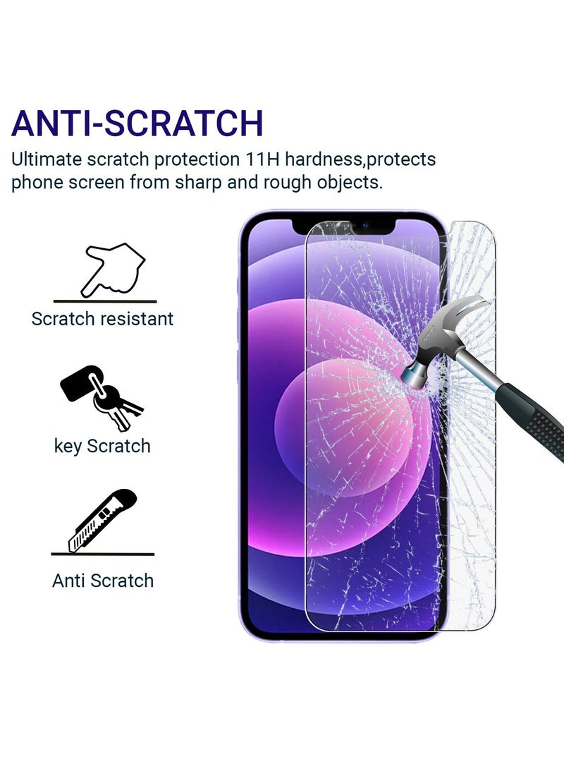 برايميت [3 قطع ] واقي حماية شاشة ايفون 12/12 برو 6.1 انش. صلابة 9H رفيعة للغاية شفاف عالي الدقة خاليه من الفقاعات مع اداة تركيب - Image 4