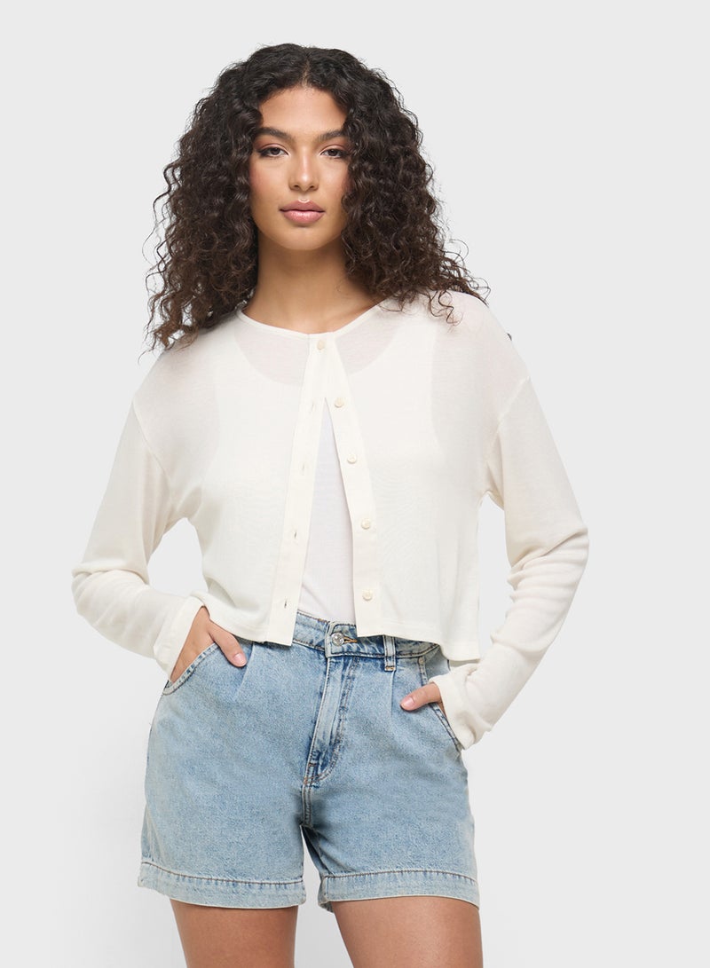 Calvin Klein Jeans Essential Soft Ribbed Knit Cardigan - Image 1