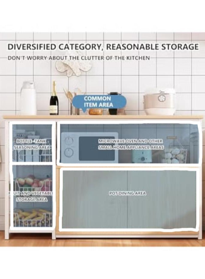 Arabest رفوف تخزين المطبخ مع أبواب خزانة، رف قائم متعدد الطبقات مثالي للحمام، الخزانة، المرآب، المنظمات والتخزين، رف الكتب، الحمام (الحجم: 46.5 * 11.8 * ) - Image 4