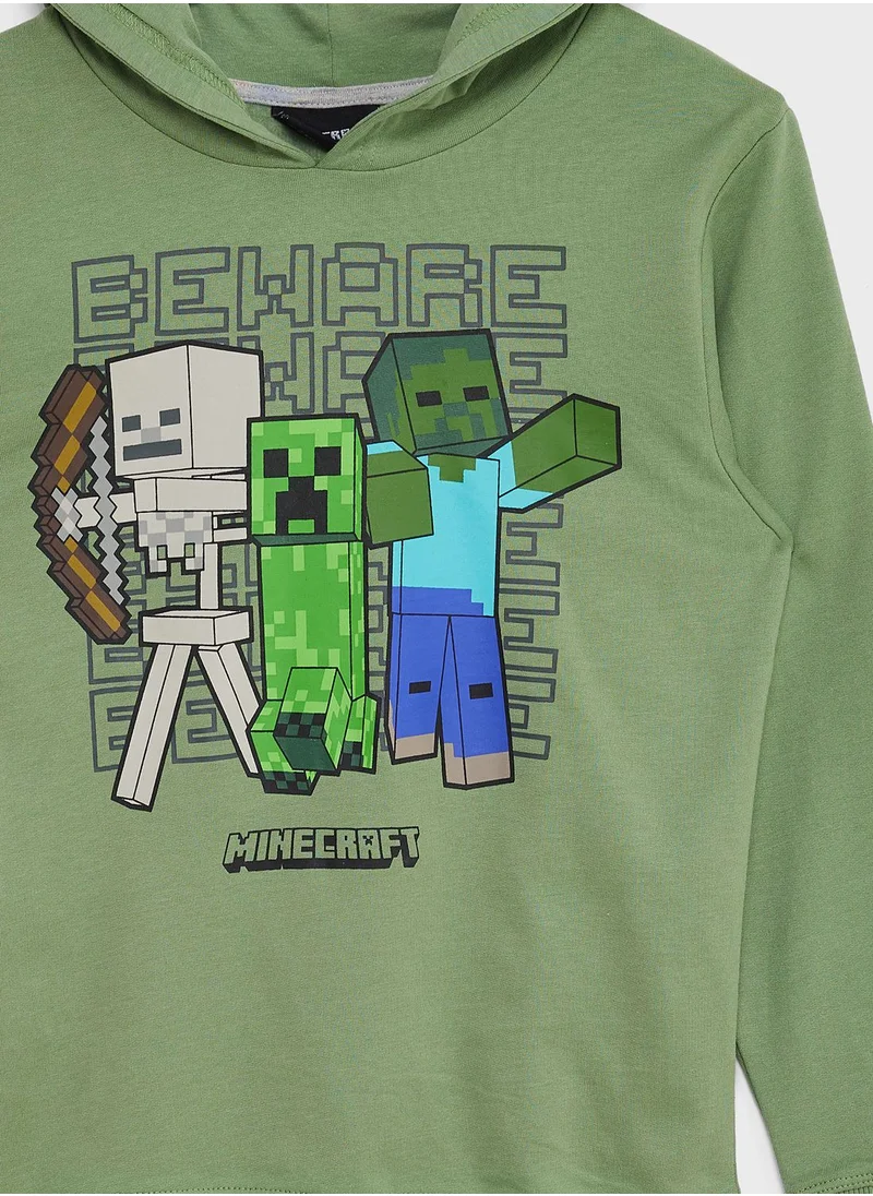 ماين كرافت Minecraft Boys Printed Hoodie