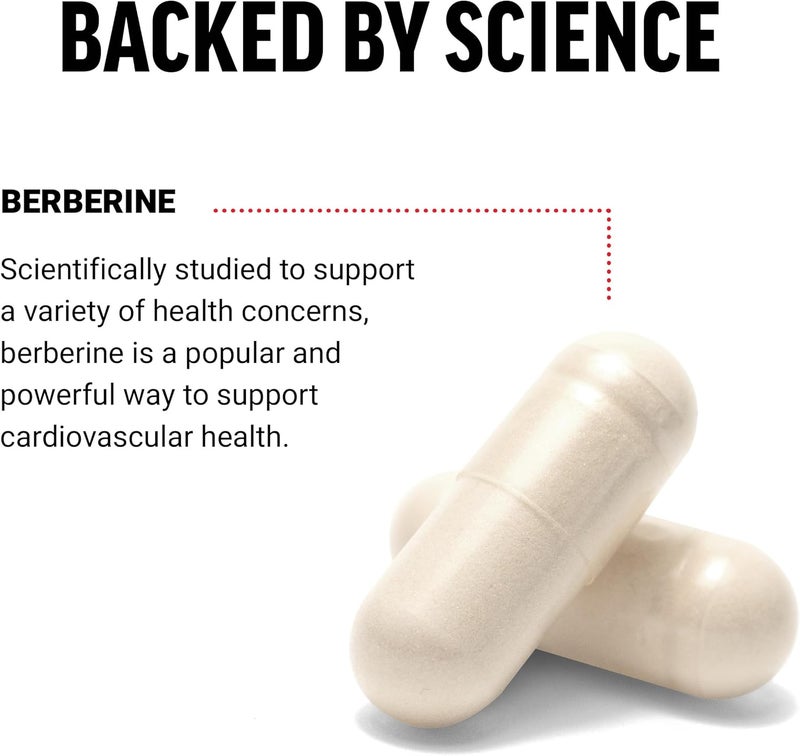 FORCE FACTOR Berberine 500mg Supplement Cardiovascular Support Supplement Supports Heart Health Premium Quality Vegan No Gelatin NonGMO 60 Vegetable Capsules - Image 3