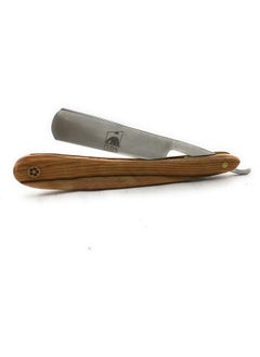 G.B.S Natural Wood Finish Scales 58" Straight Razor Barber Approved Shaving Razor With Natural Wooden Handle And Stainless Steel For Beard Shaping Enjoy The Vintage Shave!  - Image 3
