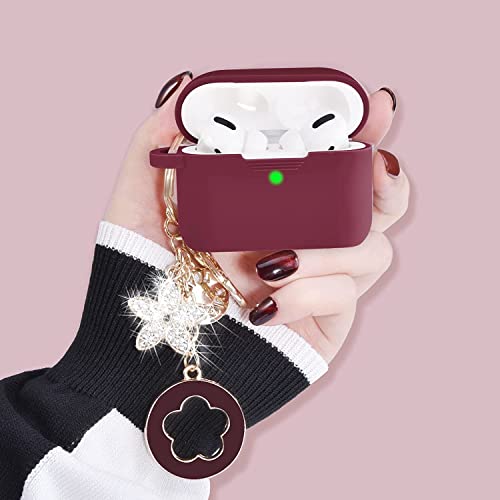 VISOOM Case for Airpods Pro 1st 2nd Generation - VISOOM Airpods Pro 1/2 Cases Cover Women Silicone iPod Pro 2 Earbuds Wireless Charging Case Girl Bling Keychain for Apple Airpod Gen Pro 2 - Image 4