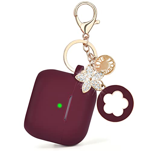 VISOOM Case for Airpods Pro 1st 2nd Generation - VISOOM Airpods Pro 1/2 Cases Cover Women Silicone iPod Pro 2 Earbuds Wireless Charging Case Girl Bling Keychain for Apple Airpod Gen Pro 2 - Image 1
