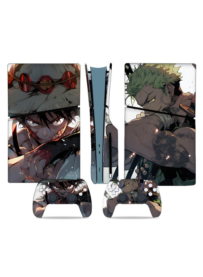 Loquat Suitable For Sony Ps5 Game Console Stickers Ps5 Optical Drive Version Stickers Ps5 Digital Version Protective Film Full Body Stickers-Color:AL-PS5Slim-011-MM - Image 1