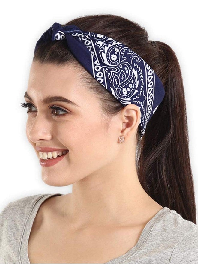 BISMAADH BISMAADH Cotton Paisley Printed Scarf, Headband,Bandana For Men & Women (Pack of 5) - Image 2