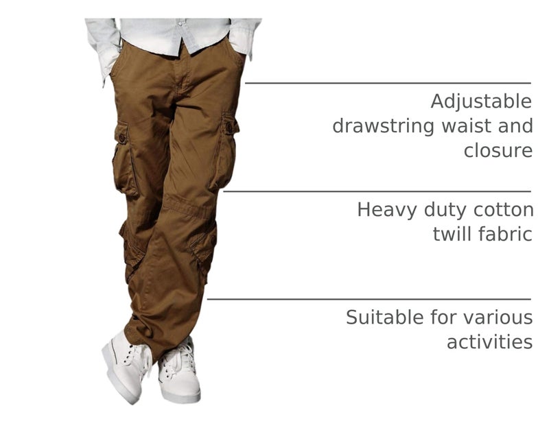 Match Men's Wild Cargo Pants (3357 Mud, 38) - Image 4
