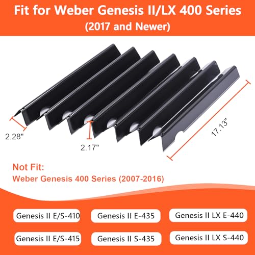 DELSbbq 66033 Flavorizer Bars for Weber Genesis II 400 Series Grill, Replacement Parts for Weber Genesis II E-410 S-410 E-415 S-415 E-435 S-435 Genesis II LX E-440 S-440 Gas Grills, 66797 66030 Heat Plates - Image 2