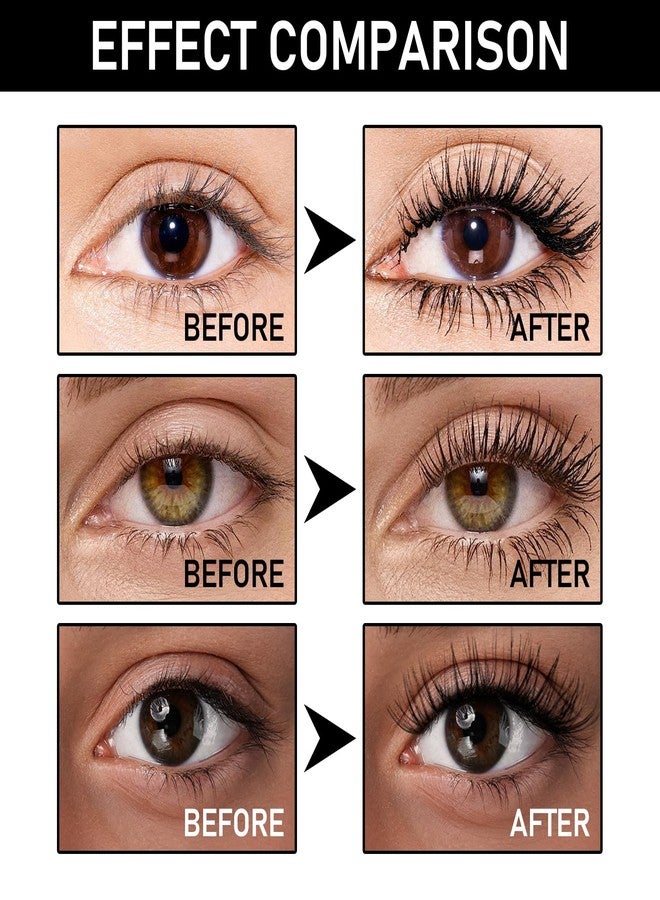 LJYBoBin 3 PCS 4D Silk Fiber Lash Mascara Volume and Length Waterproof Mascara Black,Volumizing Smudge Proof Tubing Telescopic Mascara,Long-Lasting Curling Thickening Fiber Mascara with Eyelash Curler A - Image 4