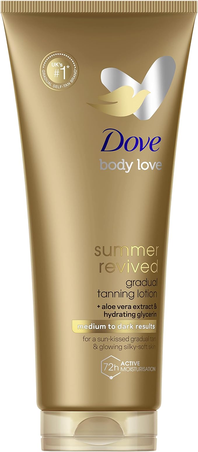Dove Light to Medium Self Tan Lotion 1 Gradual Tan Lotion For SunKissed Skin Tanning Lotion For All Skin Types 200 ml - Image 1