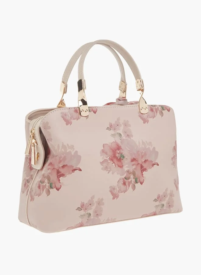 فلورا بيلا من شو إكسبرس Womens Floral Print Tote Bag With Zip Closure And Double Handle