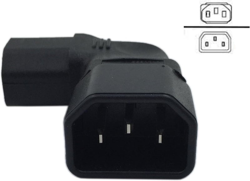سيركسيان موصل زاوية قائم IEC 320 C14 3 دبوس ذكر إلى C13 أنثى PDU PSU UPS كابل تمديد طاقة محول مقبس لتثبيت شاشات LCD LED على الحائط - Image 2
