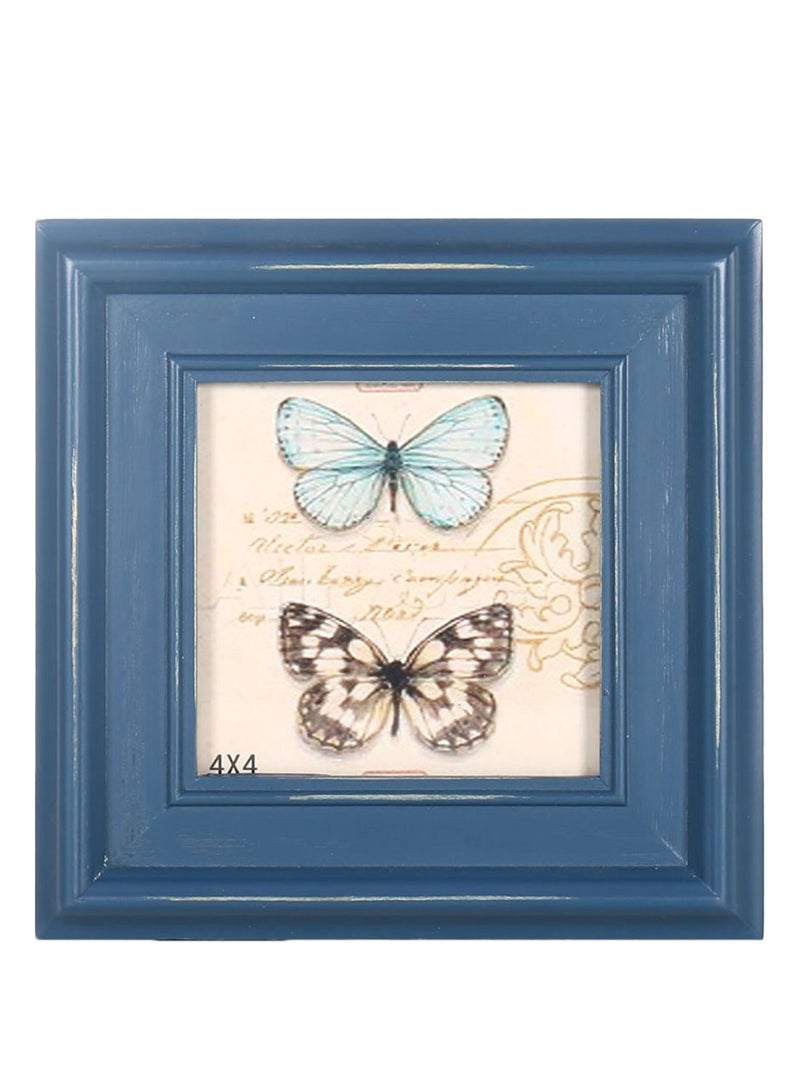 NIBEMINENT Natural Wall Photo Frame Blue 