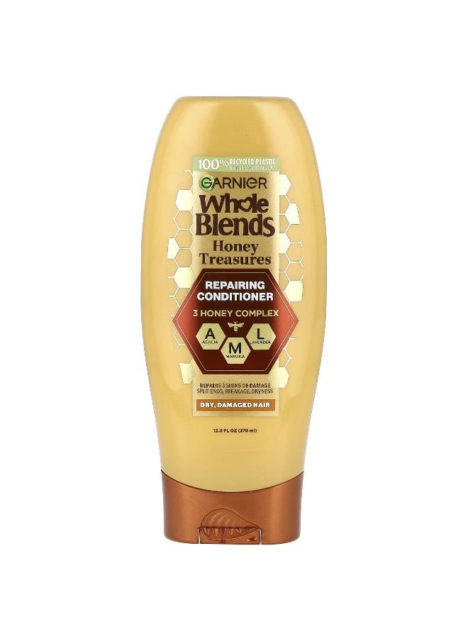Garnier - Garnier, Whole Blends, Repairing Conditioner, Dry, Damaged Hair, Honey Treasures, 12.5 fl oz (370 ml) - Image 1